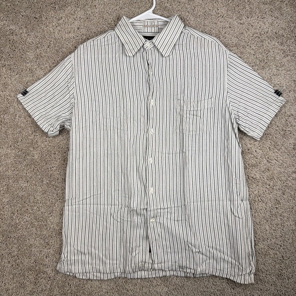 J. Ferrar Mens Casual Button Shirt Washable Rayon Adult Large
